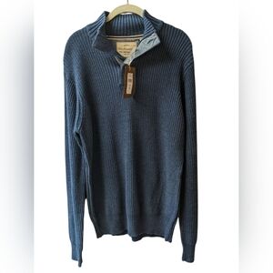Weatherproof Men's Zip Up Sweater - Navy Small